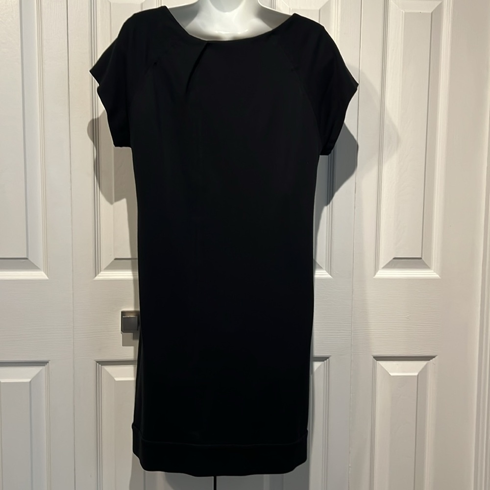 Diane Von Furstenberg Black Cap Sleeve Shift Dress Size 10 - Picture 6 of 9